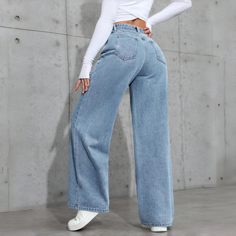 Jean Stretch Droit à Strass