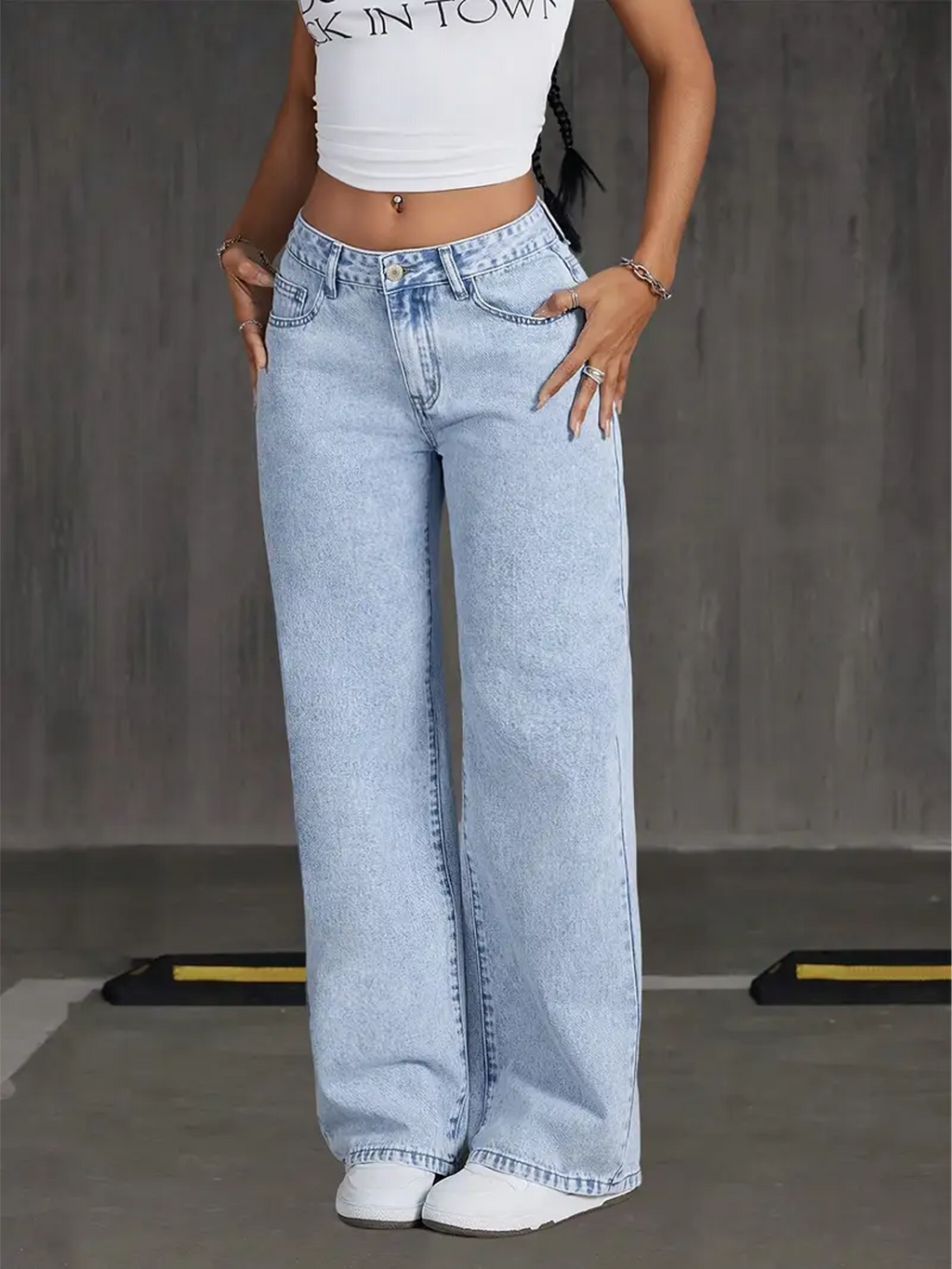 Jean Wide Leg Taille Haute