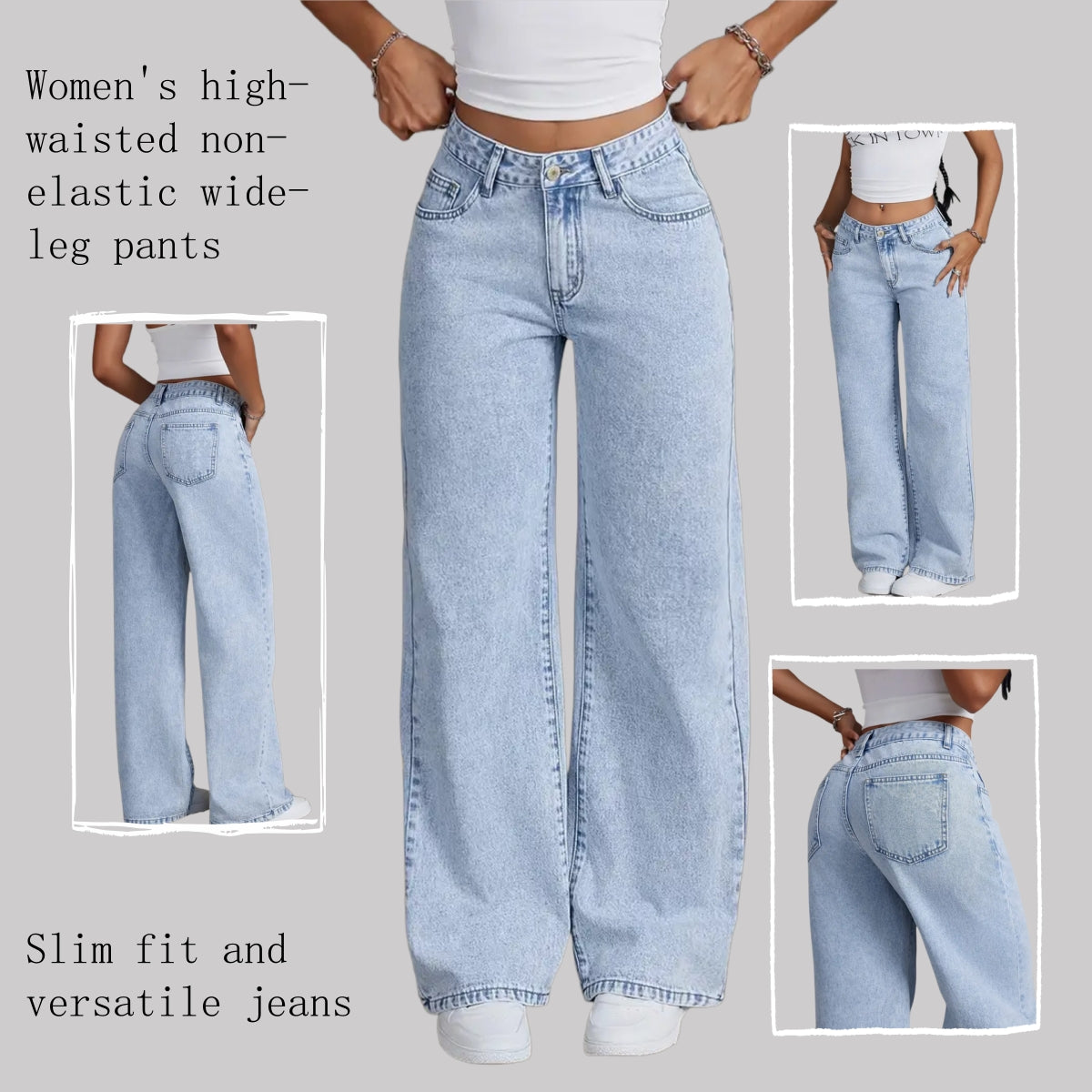 Jean Wide Leg Taille Haute
